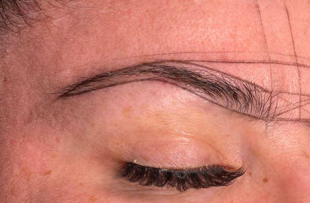 A Before Photo of Microblading In Seattle and Tacoma