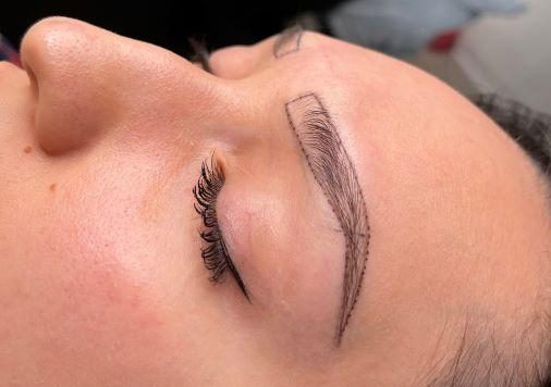 A Before Photo of Microblading In Seattle and Tacoma