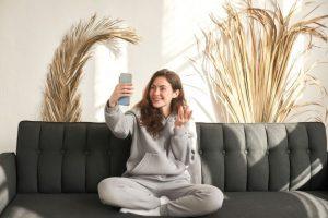 A Woman Doing A Virtual Consultation Through FaceTime