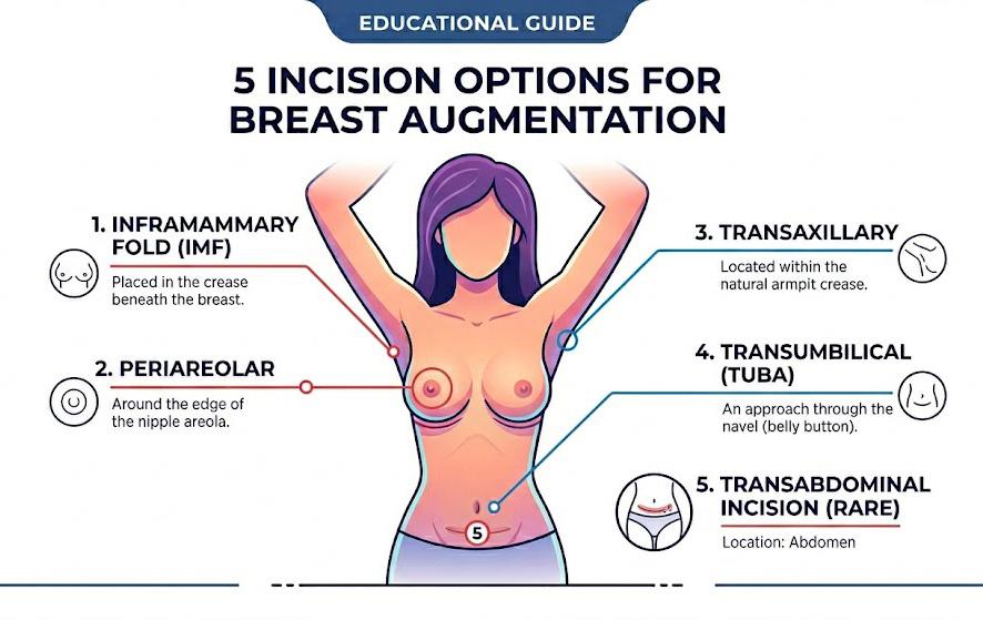 Breast Augmentation Incision Types